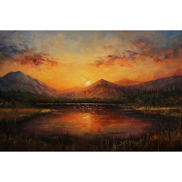 Sunset Painting Oil Canvas